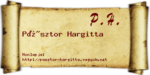Pásztor Hargitta névjegykártya